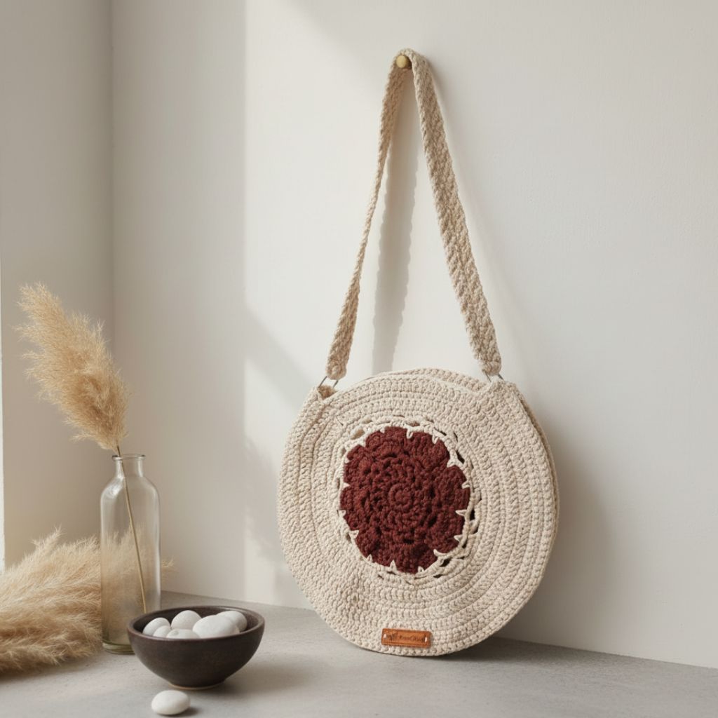 Bolso bandolera a ganchillo