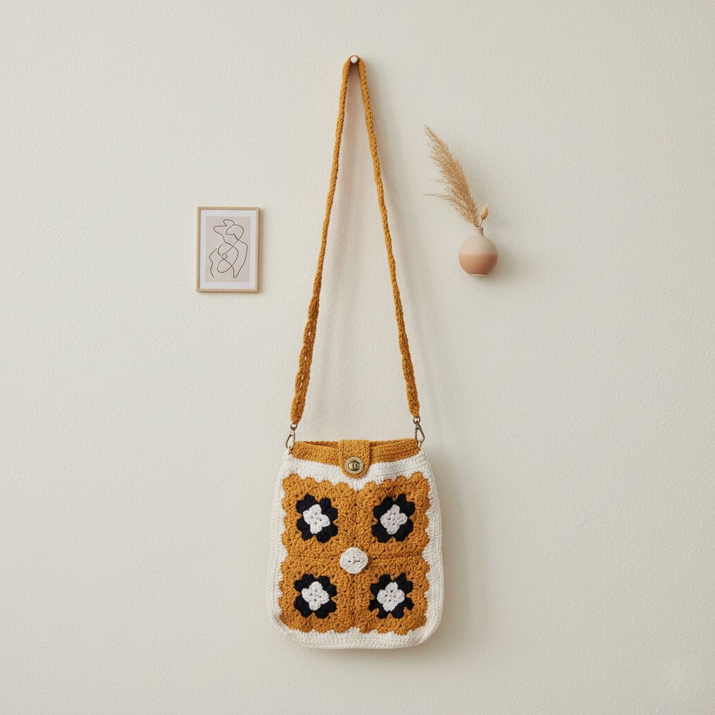 Bolso boho de hombro a ganchillo