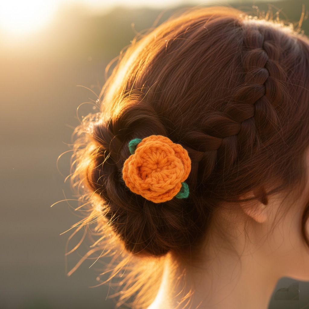 Clip de pelo naranja