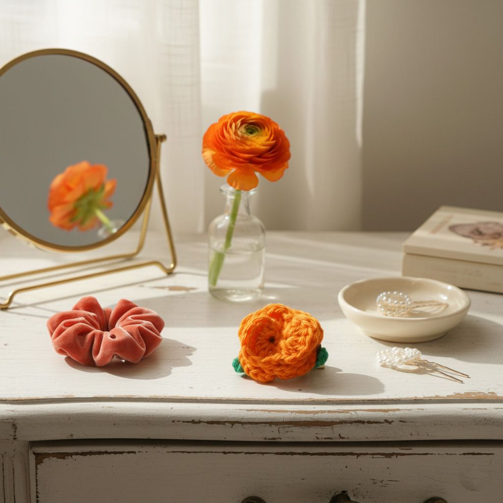 Clip de pelo naranja