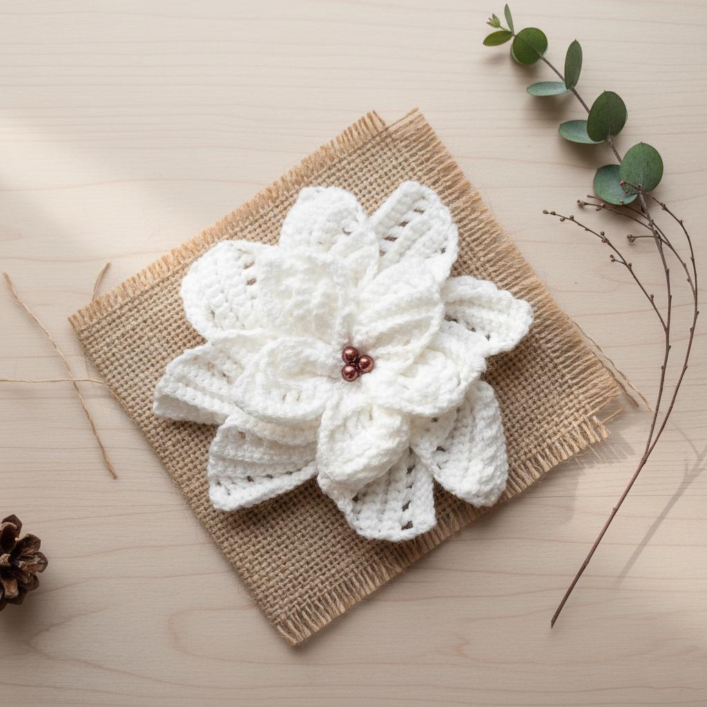 Flor de Pascua de Ganchillo