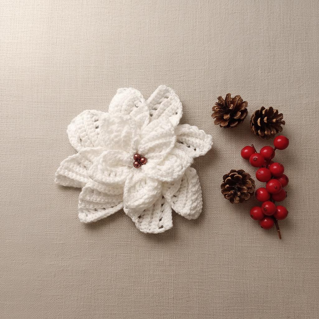 Flor de Pascua de Ganchillo