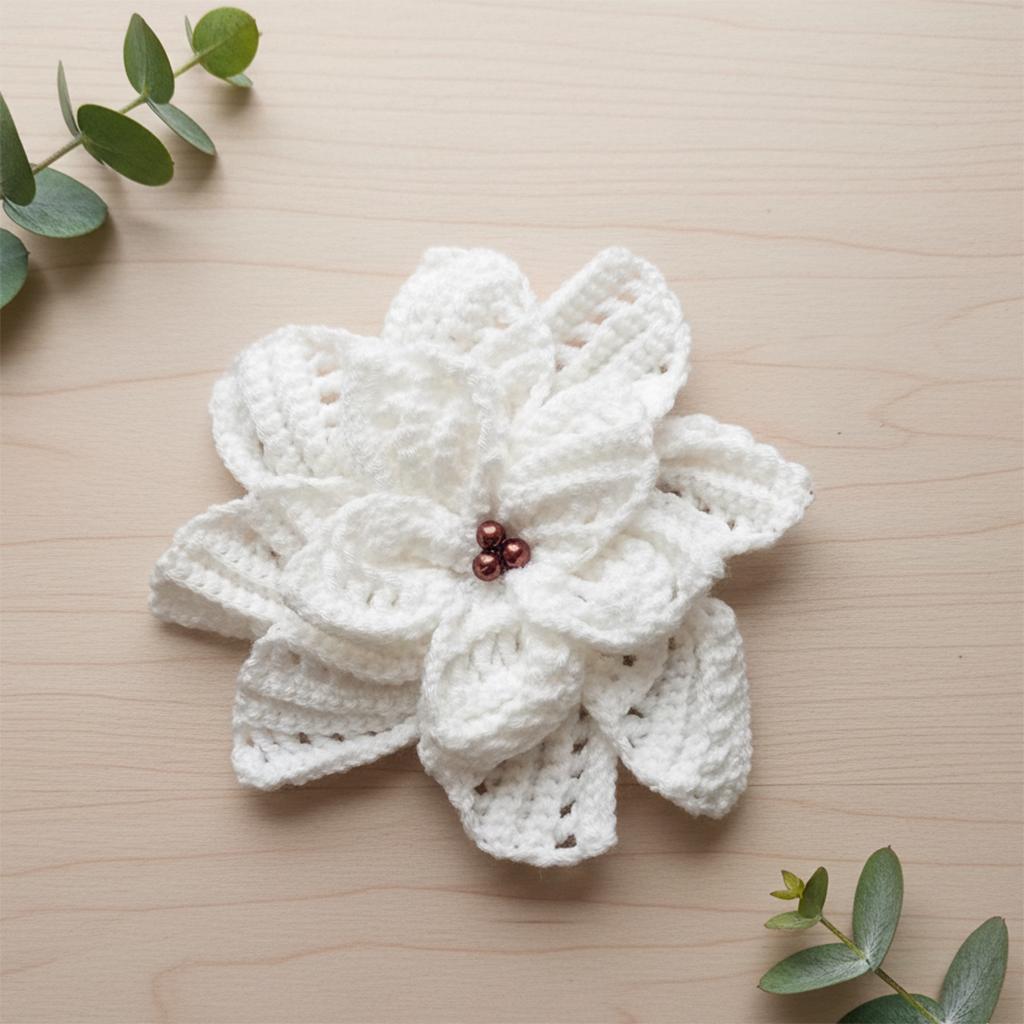 Flor de Pascua de Ganchillo